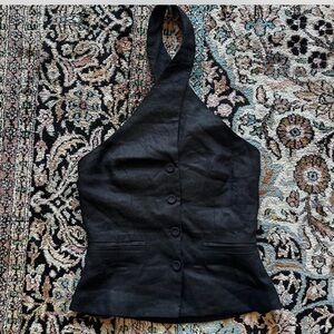 Reformation Tate Linen Button Up Top